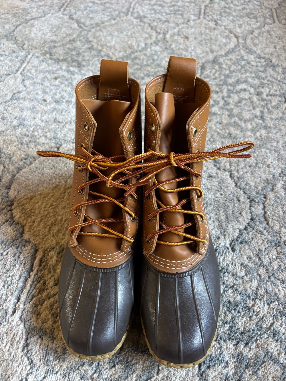 L.L. Bean Brown and Dark Brown Women's Waterproof Duck Boots